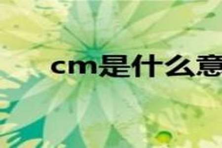 cm是什么意思