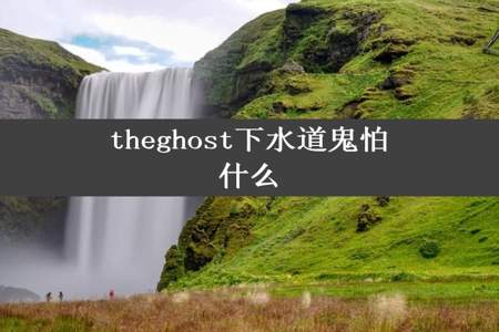 theghost下水道鬼怕什么