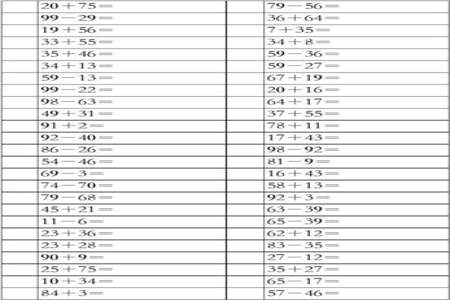 50以内加减法口算题用手算怎么算