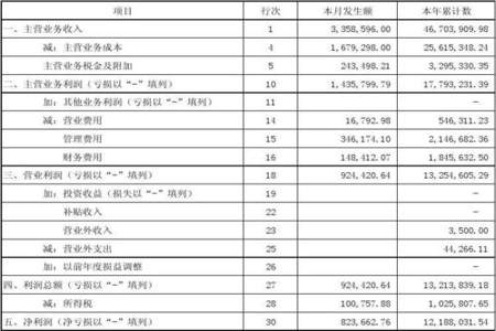 利润表的电子表格怎么做出来的