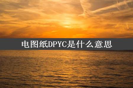 电图纸DPYC是什么意思