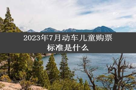 2023年7月动车儿童购票标准是什么