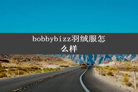 bobbybizz羽绒服怎么样