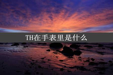 TH在手表里是什么