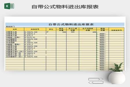 辅料进出明细表格怎么做