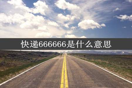 快递666666是什么意思