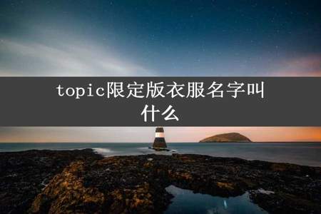 topic限定版衣服名字叫什么