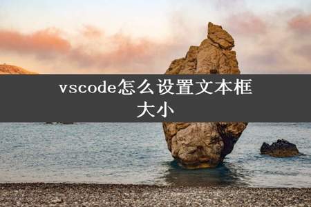 vscode怎么设置文本框大小