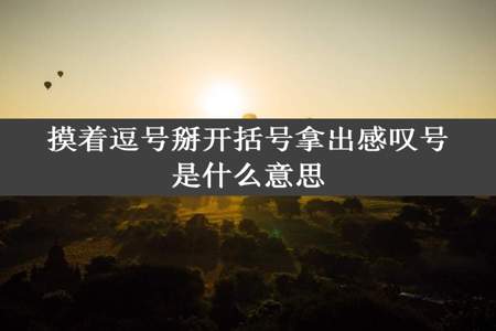 摸着逗号掰开括号拿出感叹号是什么意思