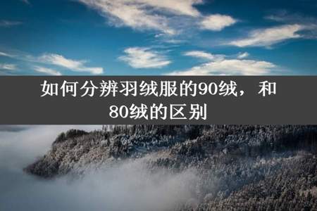 如何分辨羽绒服的90绒，和80绒的区别