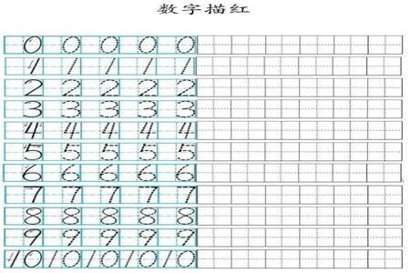 写数字怎么占格