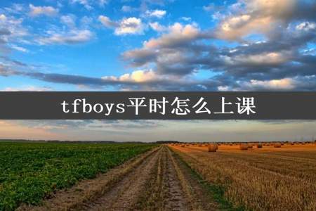 tfboys平时怎么上课