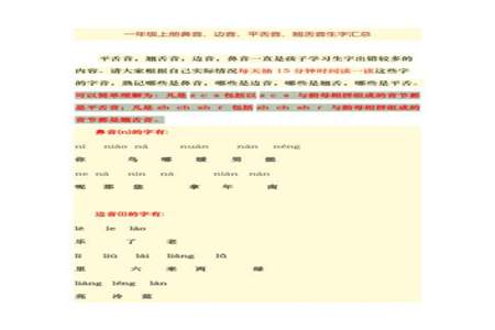 什么是平舌音翘舌音的字