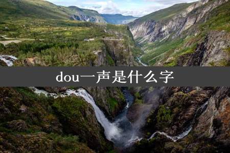 dou一声是什么字