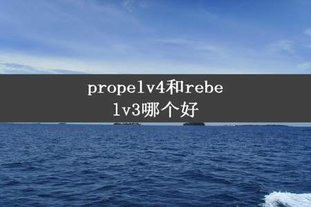 propelv4和rebelv3哪个好