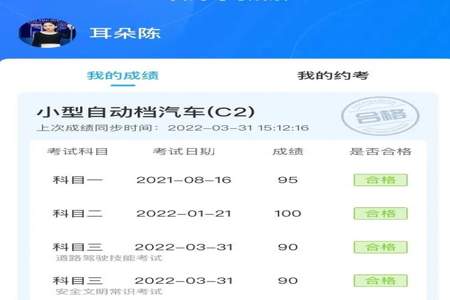 科目三合格了为什么显示没过