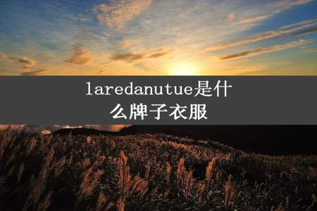 laredanutue是什么牌子衣服