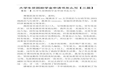 申请助学金对大学的期待怎么写