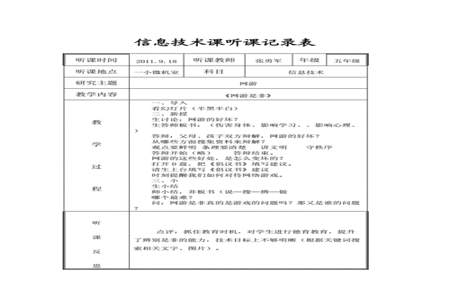 中学家长听课记录怎么写