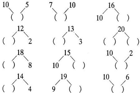 一年级数学题分一分填一填怎么做