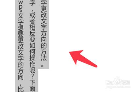 怎么样在WPS文档中改变字的方向