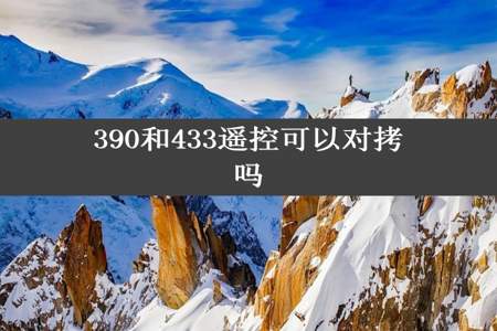 390和433遥控可以对拷吗