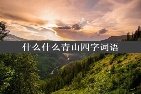 什么什么青山四字词语