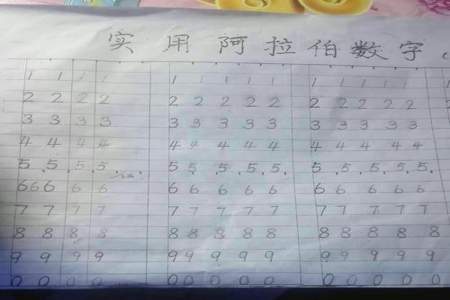 用阿拉伯数字怎么写