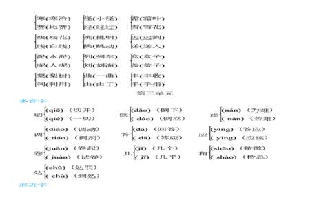 三年级所有多音字组词怎么写