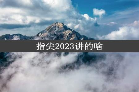 指尖2023讲的啥