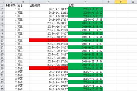 表格怎么如何统计上班天数