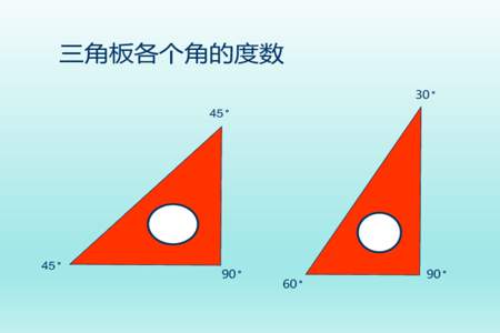 三角尺怎么拼直角锐角和钝角