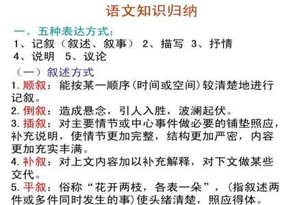 表现手法表达方式修辞手法的区别