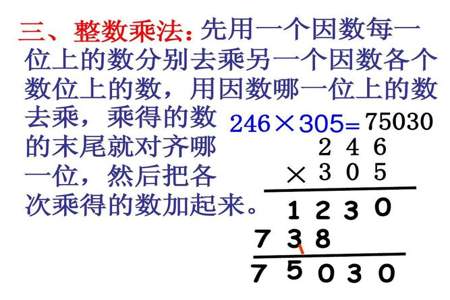 整数乘法的笔算法则是什么