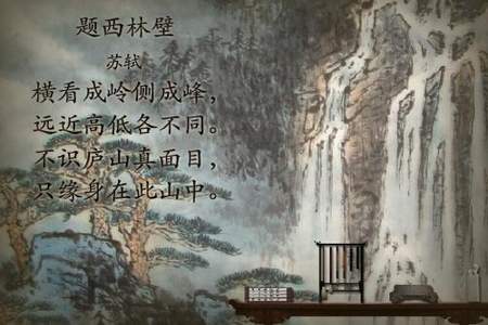 题西林壁后两句诗的意思是什么