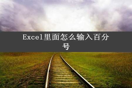 Excel里面怎么输入百分号