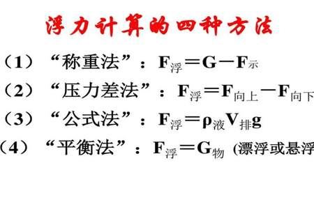 气体浮力公式是什么