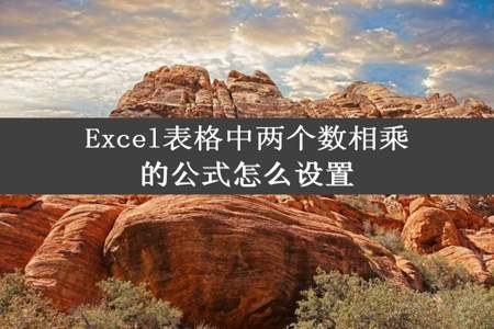 Excel表格中两个数相乘的公式怎么设置