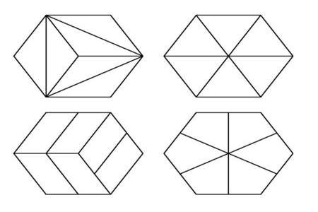 一个六边形怎么分成两个五边形