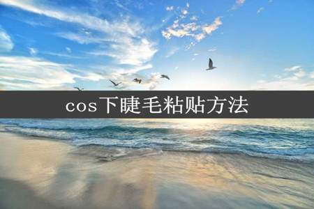 cos下睫毛粘贴方法