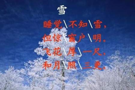 描写大雪的诗词