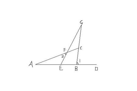 三角形已知角e怎么求出角2的