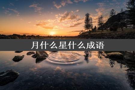 月什么星什么成语