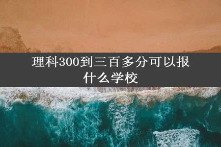 理科300到三百多分可以报什么学校