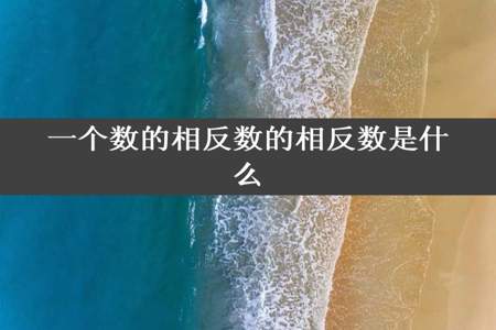 一个数的相反数的相反数是什么