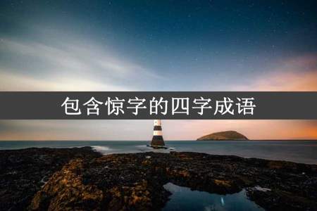 包含惊字的四字成语