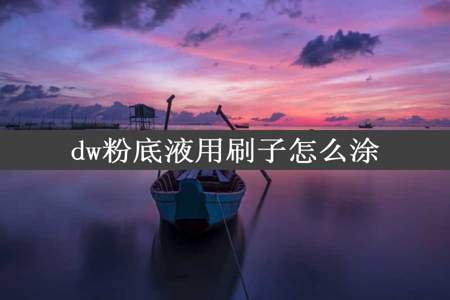 dw粉底液用刷子怎么涂