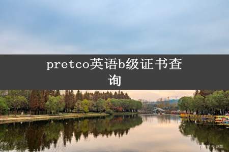 pretco英语b级证书查询