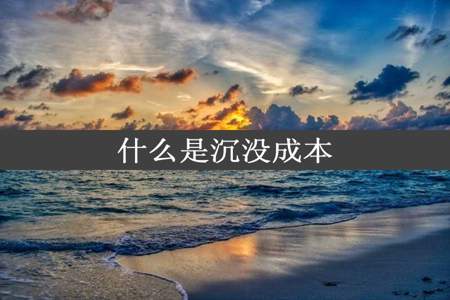 什么是沉没成本