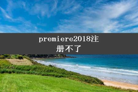 premiere2018注册不了